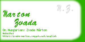 marton zvada business card